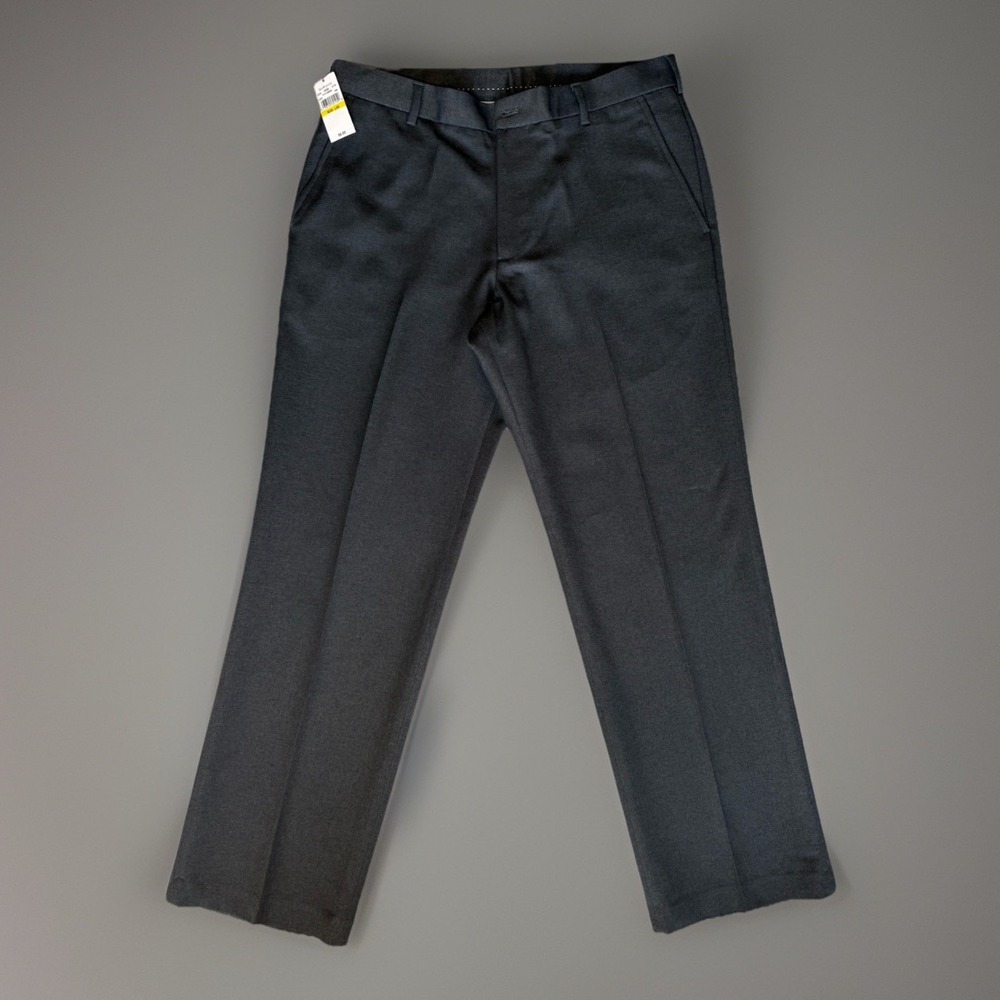NWT Van‎ Heusen Microfiber Comfort Stretch Dress Pants Gray Men's Size 33x30